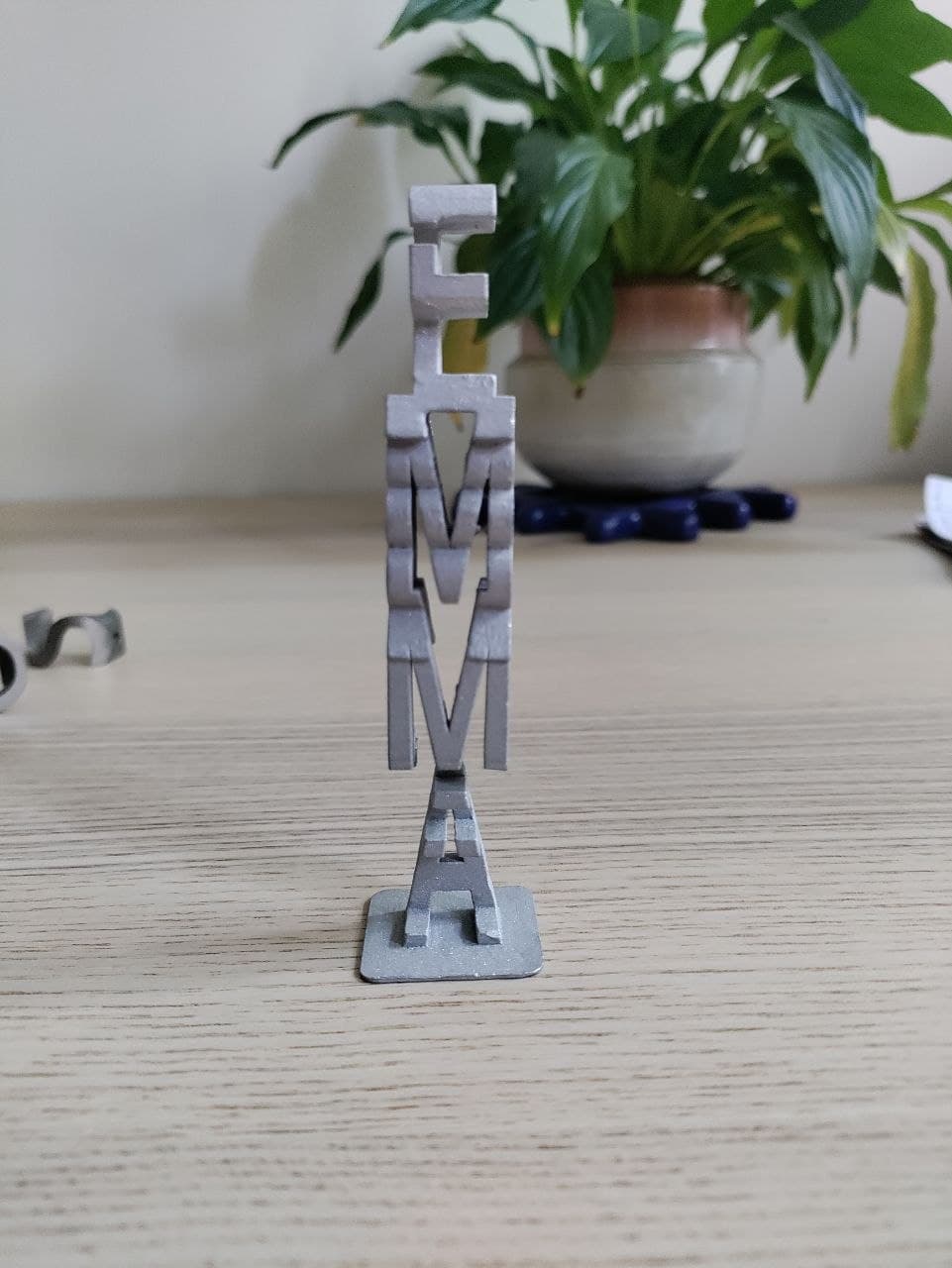 Emma & Gabriel — Aluminum Vertical — view 1